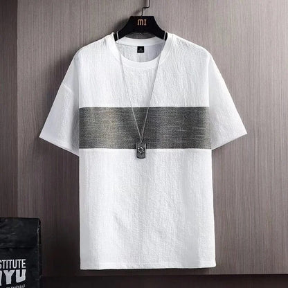 Men's Loose Fit Summer Linen Cotton T-Shirt