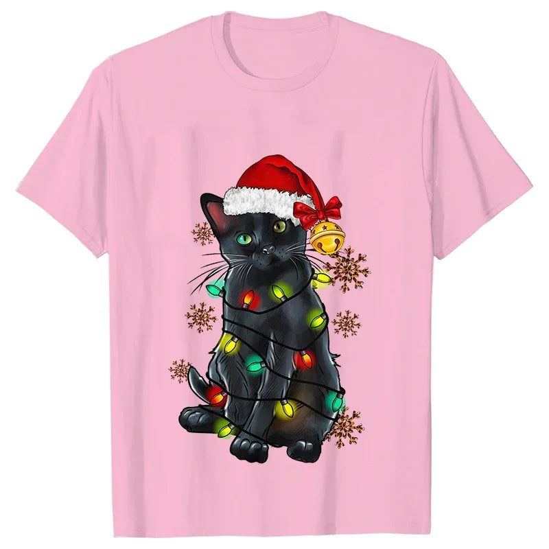 Funny Cat Christmas T-Shirt for Men