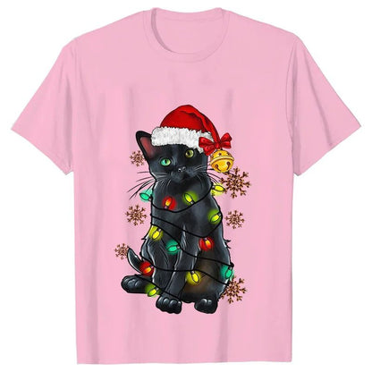 Funny Cat Christmas T-Shirt for Men