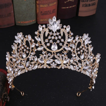 Luxury Crystal Tiara for Bridal Hair Jewelry