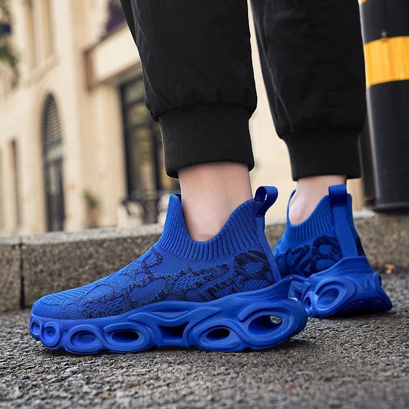 Lightweight Breathable Blue Running Shoes for Men