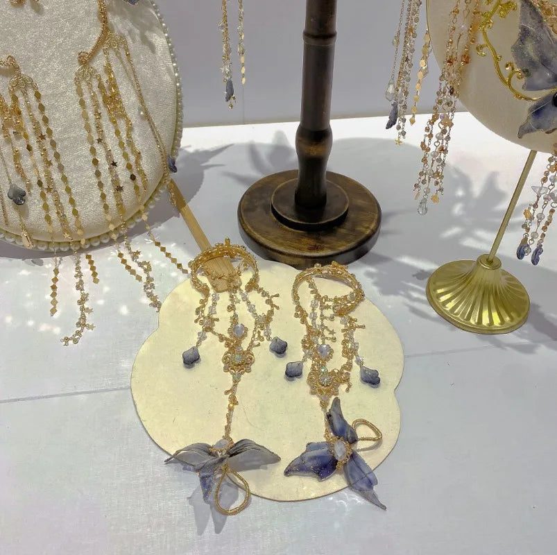 Antique Mermaid Hair Crown Western Jewelry Set