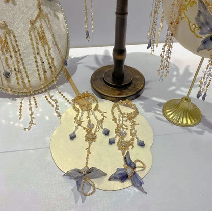 Antique Mermaid Hair Crown Western Jewelry Set