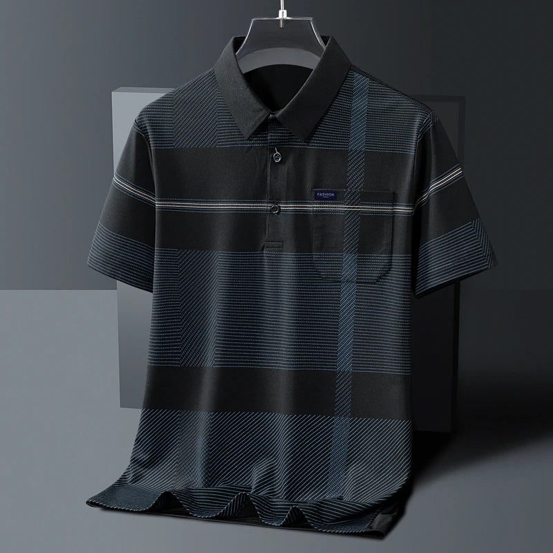 Men's Striped Short Sleeve Pocket T-Shirt