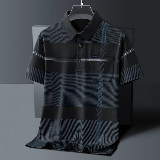 Men's Striped Short Sleeve Pocket T-Shirt