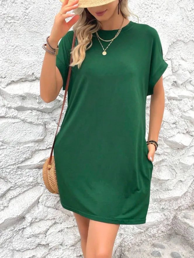 Chic Summer T-Shirt Dress with Pockets