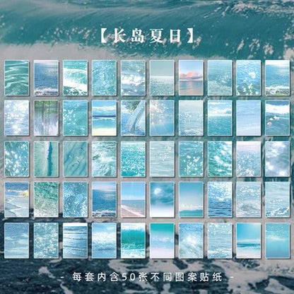 50 Sheets Washi Paper Stickers for Scrapbooking