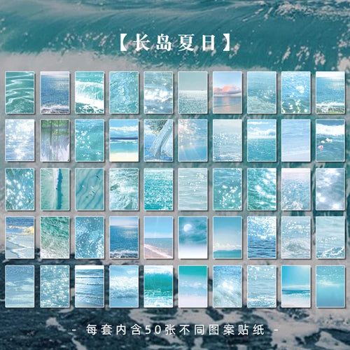 50 Sheets Washi Paper Stickers for Scrapbooking