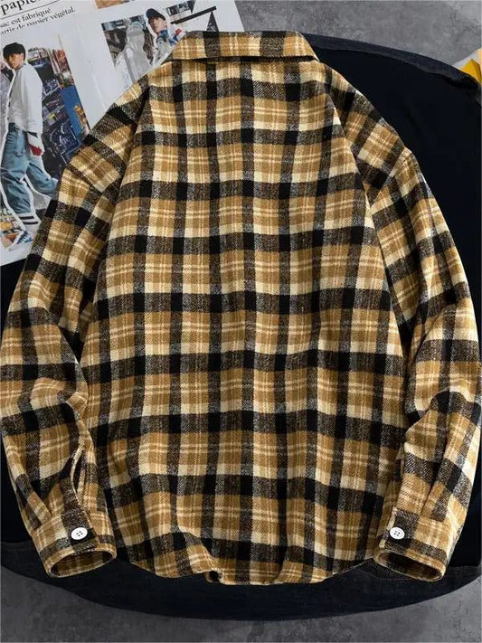 Plus Size Men's Oversized Flannel Shirt