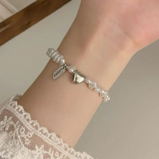 Luxury 925 Sterling Silver Pearl Knot Bracelet