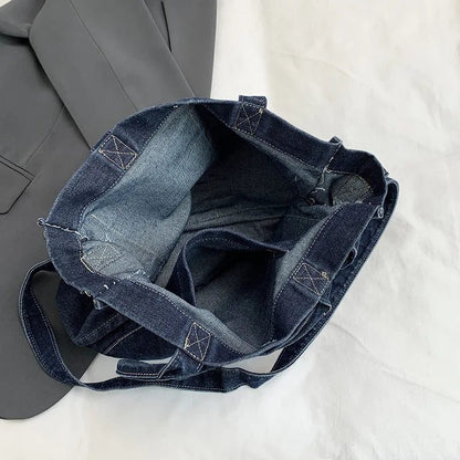 2024 Autumn Women's Denim Casual Tote Bag