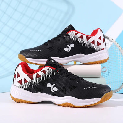 White Shock-Absorbing Badminton Shoes for All
