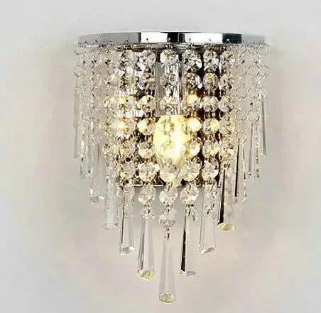 Elegant Gold Crystal Wall Light Fixture
