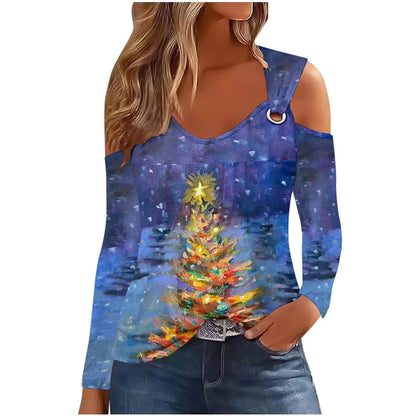 Chic Women's Christmas Cotton T-Shirts Collection