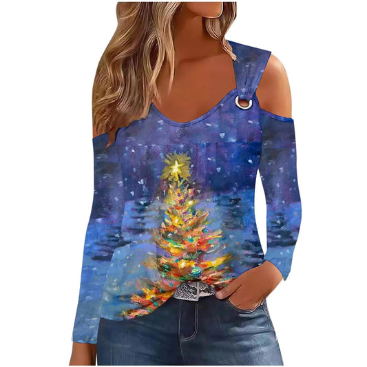 Chic Women's Christmas Cotton T-Shirts Collection