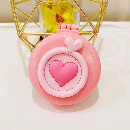Portable Cartoon Folding Hair Brush with Mirror