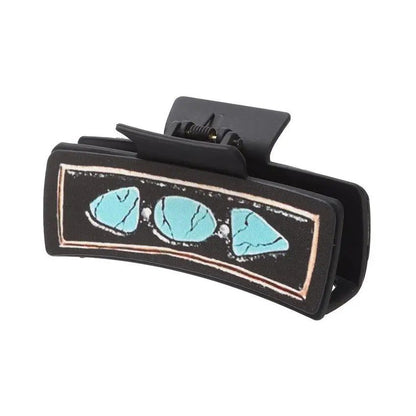 Western Hair Claw Clip with Sunflowers Cactus