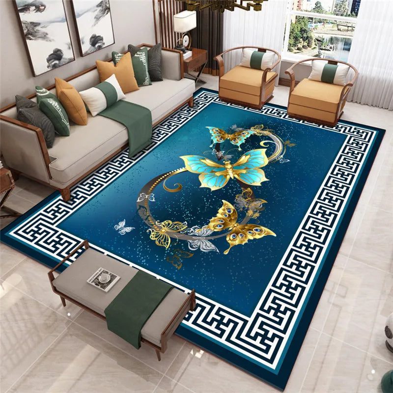 Large Non-Slip Chinese Carpet for Living Room