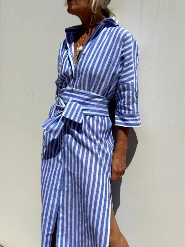 Chic Striped Dress Shirts for Women 2024