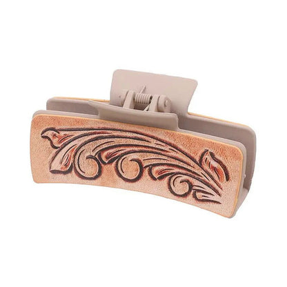 Western Hair Claw Clip with Sunflowers Cactus