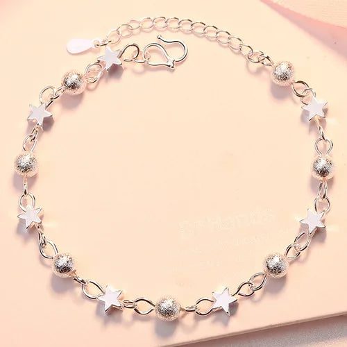 Luxury 925 Sterling Silver Pearl Knot Bracelet