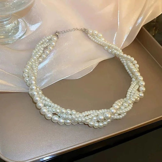 Elegant Pearl Choker Necklace for Brides