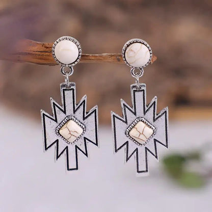 Bulk Western Cowgirl Aztec Dangle Earrings