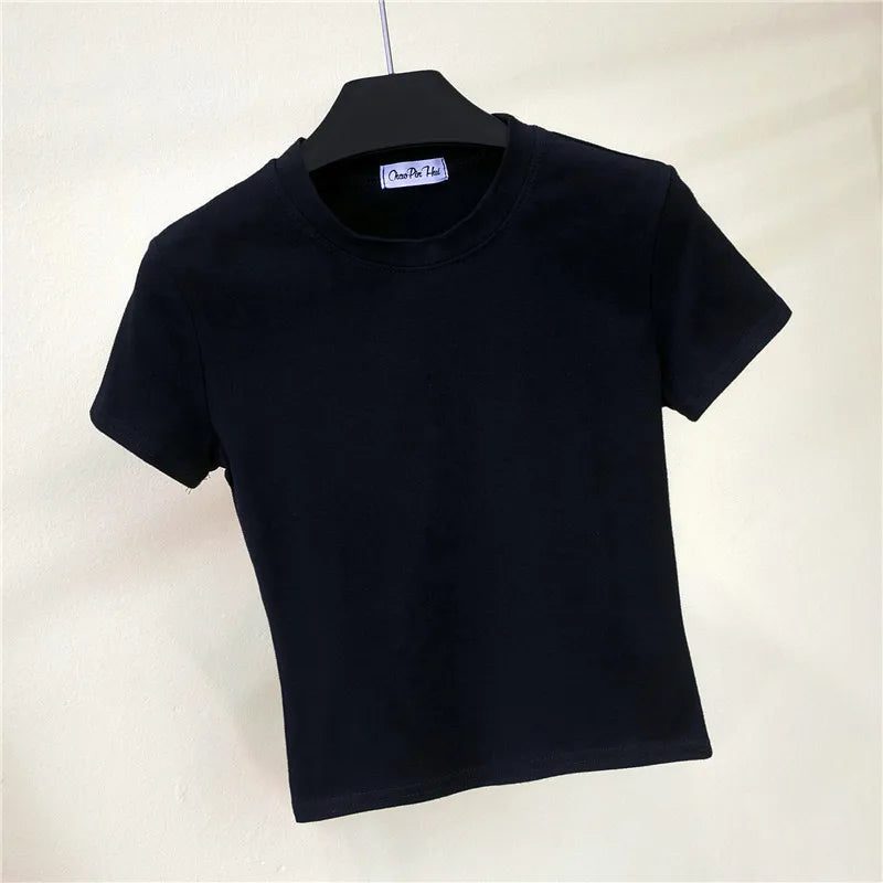 Trendy Cropped Cotton T-Shirts for Women