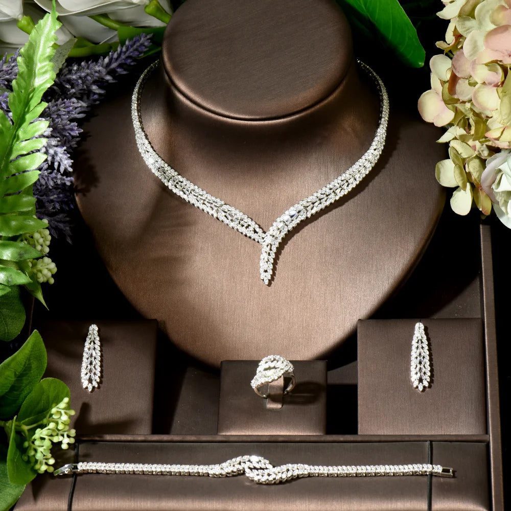 2023 Bridal Wedding Jewelry Set - 4 Pieces