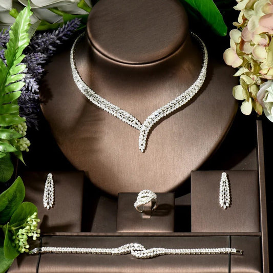 2023 Bridal Wedding Jewelry Set - 4 Pieces