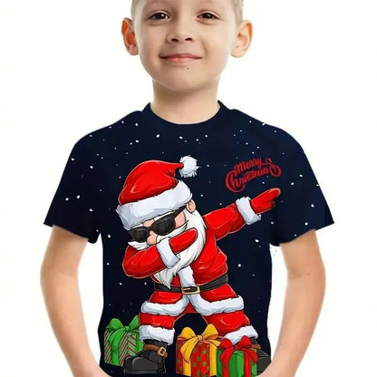 Kids Christmas Dance Santa T-Shirt Gift