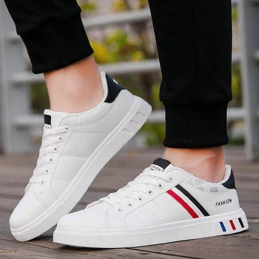 2024 Men's Casual Lace-Up White Sneakers