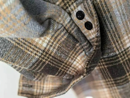 Men's Classic Plaid Flannel Hoodie Shirt