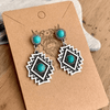 Turquoise Aztec Dangle Earrings for Women