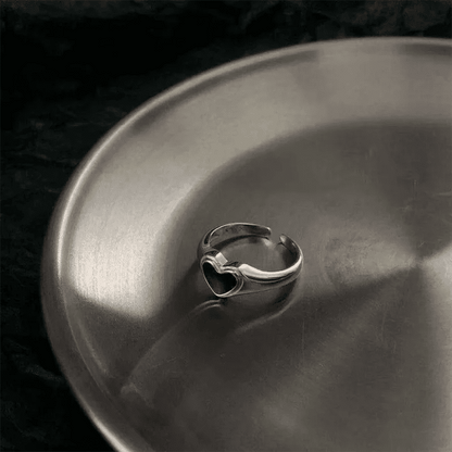 Y2K Vintage Kpop Heart Adjustable Rings Set