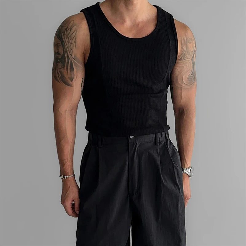 2024 Summer Men's Ribbed Tank Top