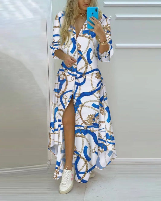 2024 Women's Sexy Polo Neck Dress Shirts