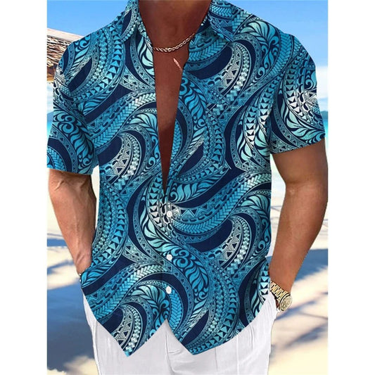 Men's 3D Print Hawaiian Casual Summer Shirt