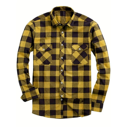 Men's Long Sleeve Plaid Flannel Shirt