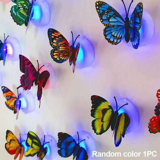 Colorful Double Layer Butterfly Wall Night Light