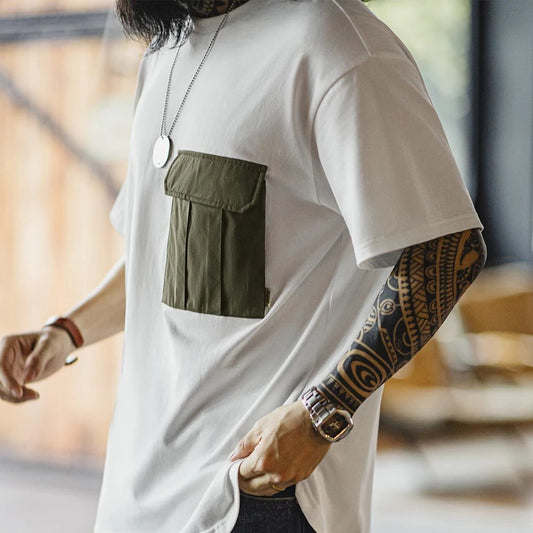 Men's Loose Pocket T-Shirt for Summer