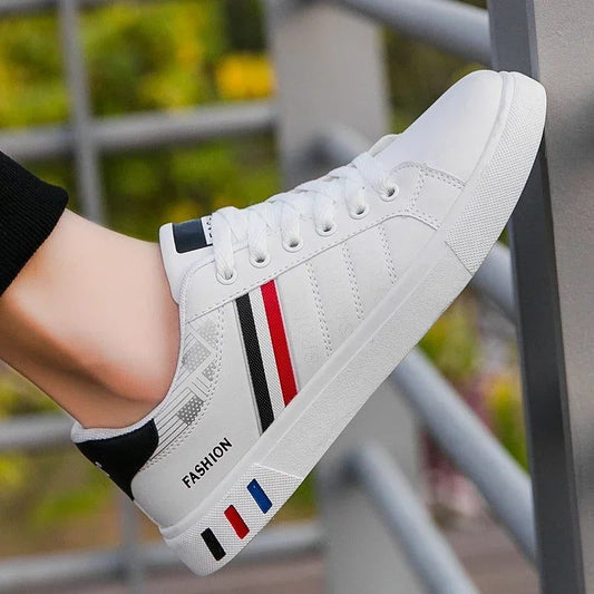 2024 Men's Casual Lace-Up White Sneakers