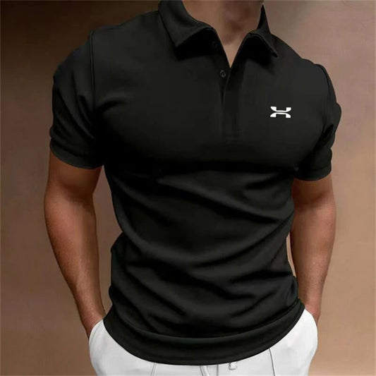 Men's Solid Color Polo Shirt for Golf
