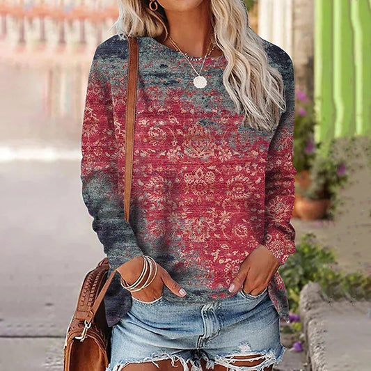 Trendy Long Sleeve Cotton T-Shirts for Women