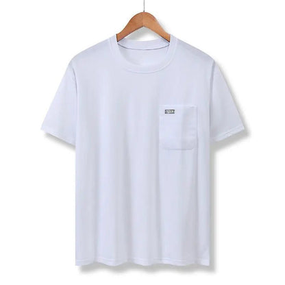 Men's Casual Cotton Pocket T-Shirt - Summer