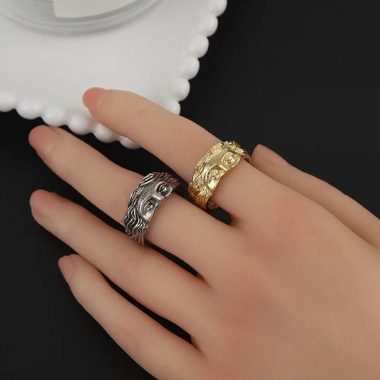 Vintage Greek Mythology Venus Half Face Ring
