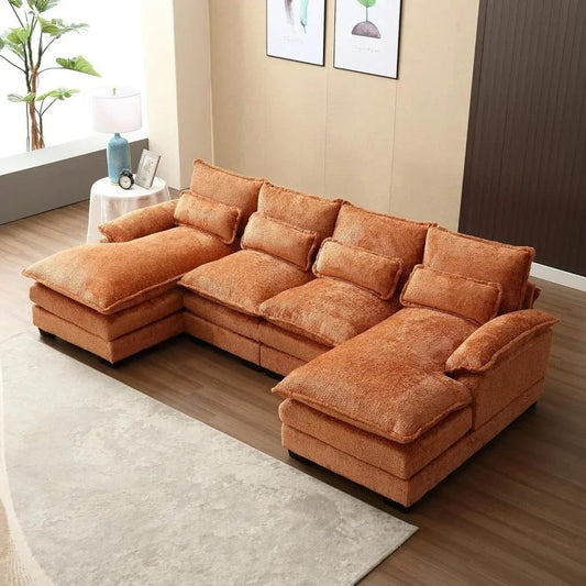 Modern 110” U-Shaped Sectional Sofa Couch