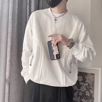 Trendy Y2K Men's Long Sleeve Pocket T-Shirt