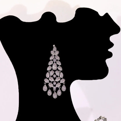 Luxury CZ Crystal Wedding Necklace Set 2024