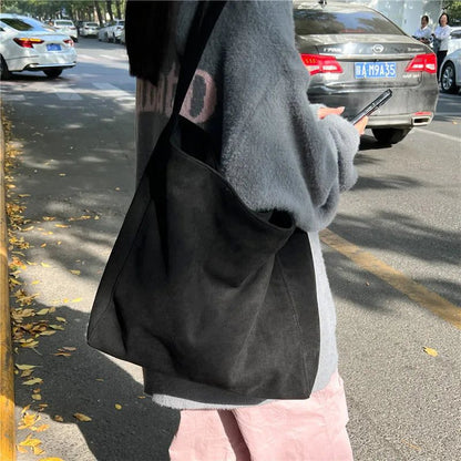 2024 Large Suede Shoulder Bag for Women